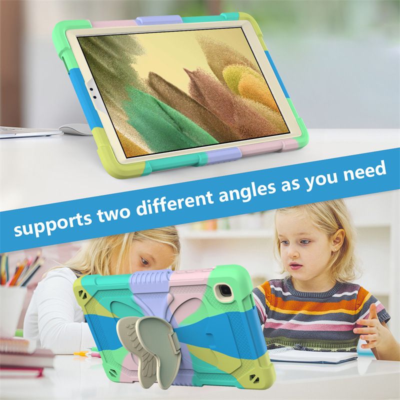 Load image into Gallery viewer, [Built-in Stand] Samsung Galaxy Tab S7 Plus &amp; S7 FE &amp; S8 Plus 12.4&quot;- Kids Silicone Butterfly Heavy Duty Shockproof Case
