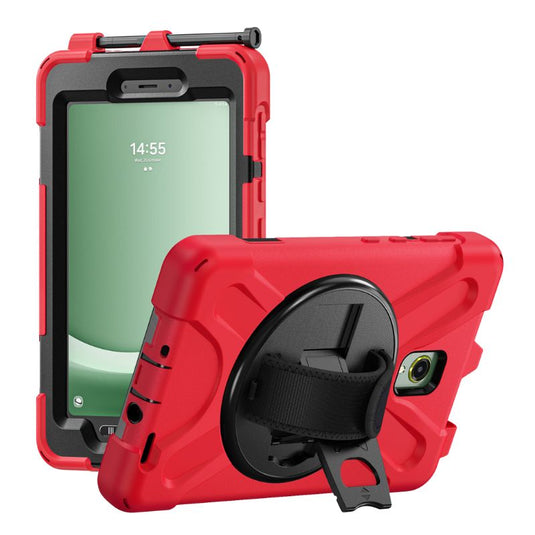 Samsung Galaxy Tab Active 3 (2020) & Active 5 (2024) 8.0" - Heavy Duty 360 Degree Rotate Stand Hand Strap Case