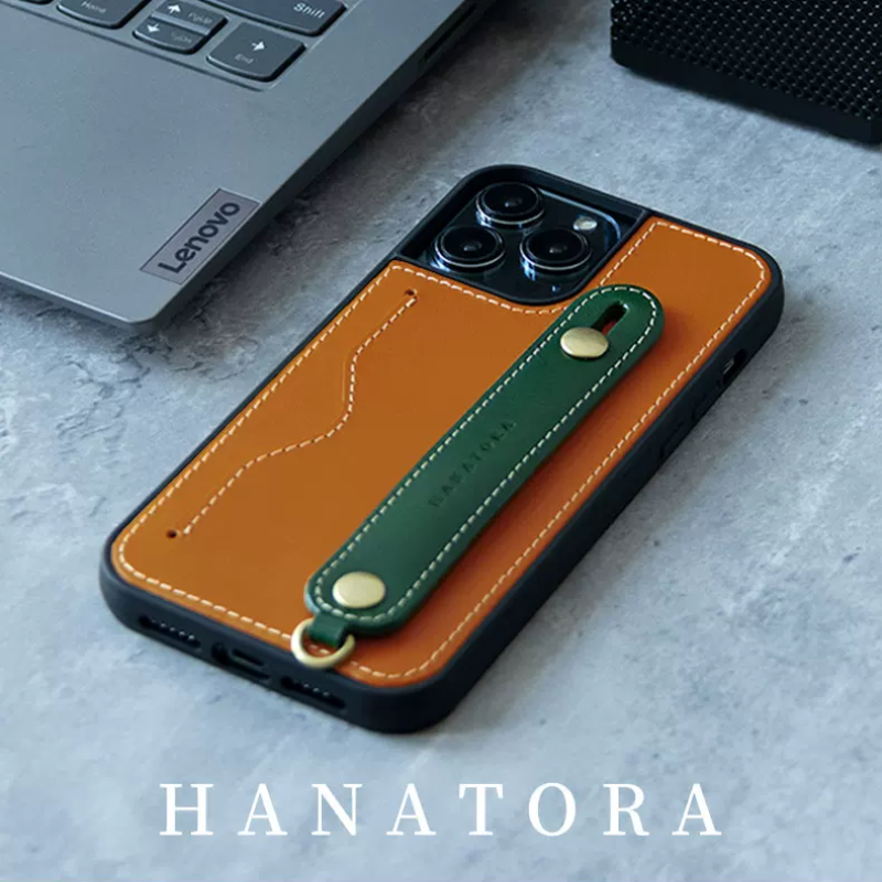 Load image into Gallery viewer, [With Card Slot] Apple iPhone 17 &amp; 17e &amp; Air &amp; Pro &amp; Pro Max - HANATORA Business Premium Genuine Leather Phone Case with Contrast Wrist Strap
