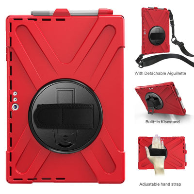 Microsoft Surface Pro X - 360 Degree Rotate Shockproof Heavy Duty Tough Stand Case Cover With Strap & Pen Holder - i-Station Mobile Phone & Electronic Device Repair and Accessories