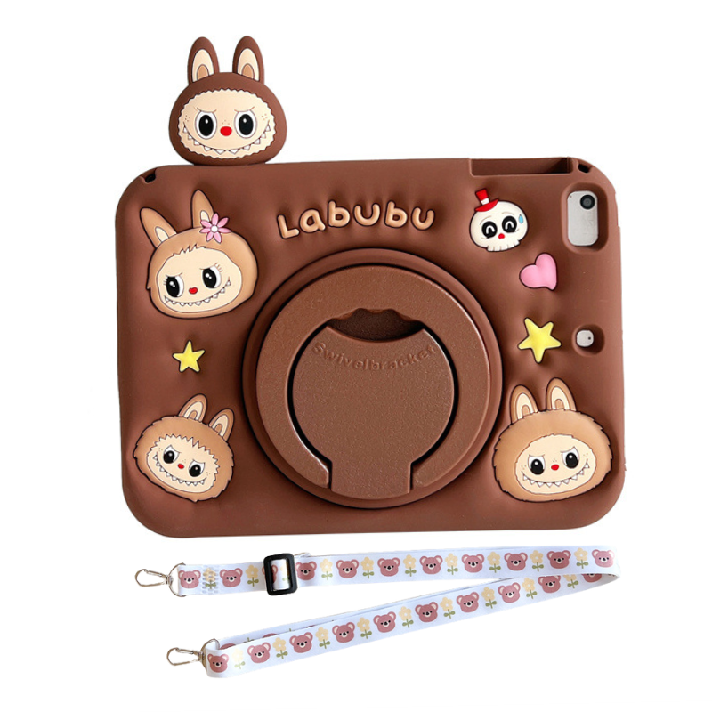 Load image into Gallery viewer, [Built-in Ring Holder][With Pen Slot] Lenovo Tab M11 11&quot; 2024 (TB-330XU/FU) Labubu Cartoon Silicone Anti-Drop Protective Case
