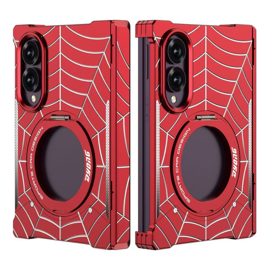 Samsung Galaxy Z Fold8 (SM-F971) Frameless Mecha Metal Spiderman Rotating Magnetic Stand Case