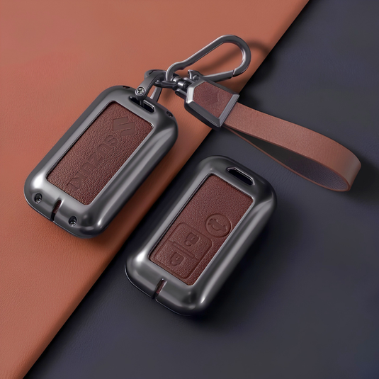 Suzuki Zinc Alloy Geuine Leather Car Key Fob Case Cover For Swift, Vitara, Baleno, Ciaz, SX4,  S-Cross, Jimny, Baleno, Ertiga - i-Station Mobile Phone & Electronic Device Repair and Accessories