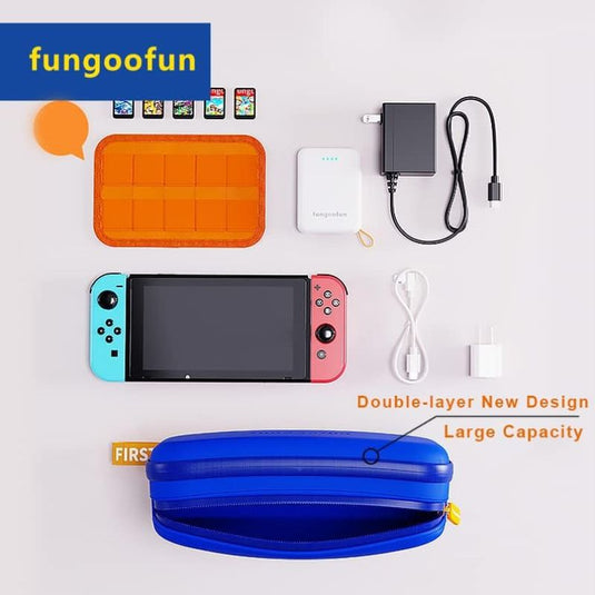 Nintendo Switch OLED & Lite - Fungoofun Shockproof Travel Shell Pouch Storage Hard Bag