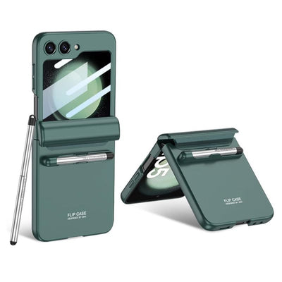 [With Pen Slot] Samsung Galaxy Z Flip5 (SM-F731) - Magnetic Hinge Shockproof Phone Case - i-Station Mobile Phone & Electronic Device Repair and Accessories