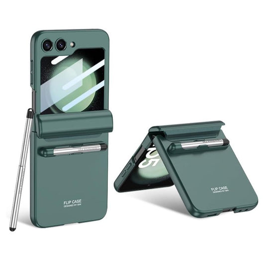 [With Pen Slot] Samsung Galaxy Z Flip4 (SM-F721) - Magnetic Hinge Shockproof Phone Case