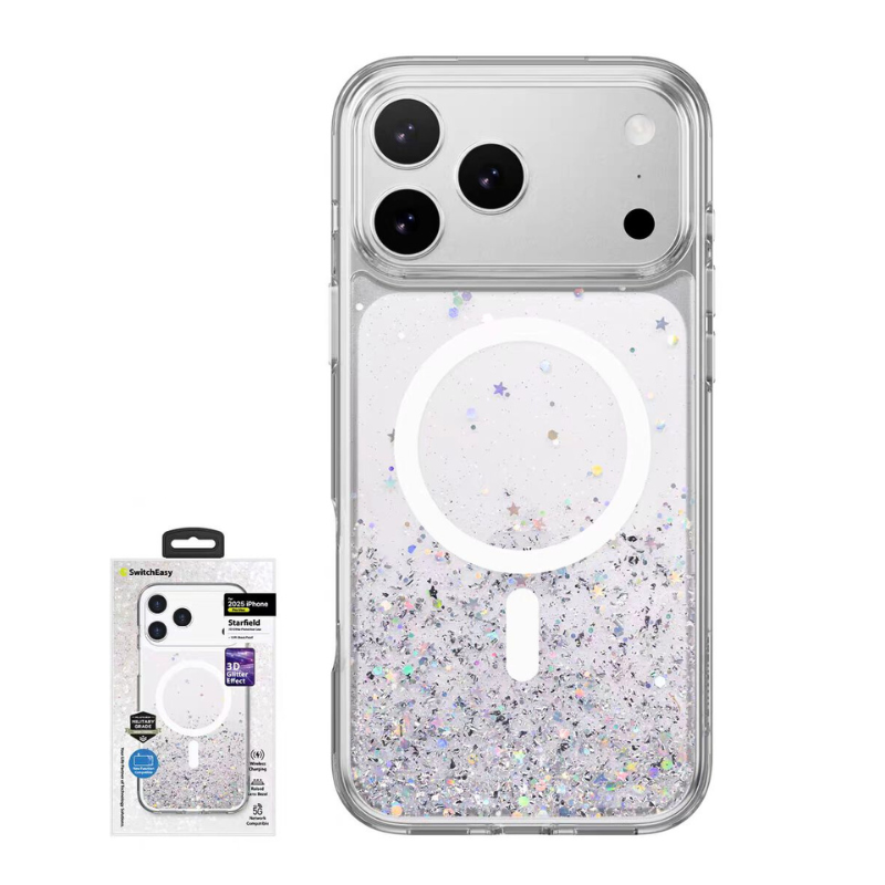 Load image into Gallery viewer, [Magsafe Compatible] Apple iPhone 17/Air/Pro/Max - SwitchEasy 3D Liquid Glitter Shockproof Phone Case
