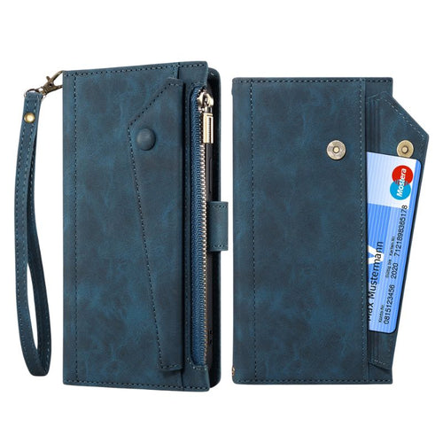 [With Card Slot] Apple iPhone 11/Pro/Max - Multi Functional Business Leather Wallet Series Case With Strap