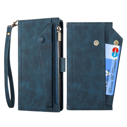 [With Card Slot]  Apple iPhone 14/Plus/Pro/Max - Multi Functional Business Leather Wallet Series Case With Strap