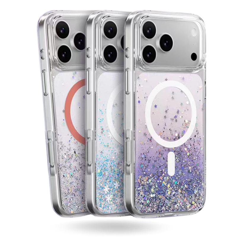 Load image into Gallery viewer, [Magsafe Compatible] Apple iPhone 17/Air/Pro/Max - SwitchEasy 3D Liquid Glitter Shockproof Phone Case
