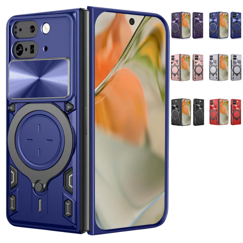 [With Slide Lens Cover][Built-in Stand] Google Pixel 9 Pro Fold Shockproof Heavy Duty Series Case - i-Station Mobile Phone & Electronic Device Repair and Accessories