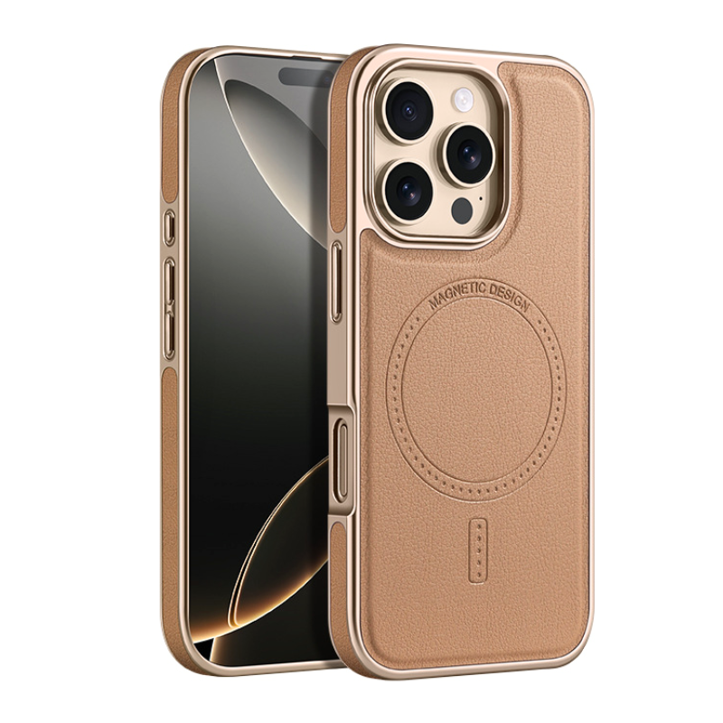 Load image into Gallery viewer, [Magsafe Compatible] Apple iPhone 17/Air/Pro/Max Micro-sanded Electroplated Leather Essentials Series Case - i-Station Mobile Phone &amp; Electronic Device Repair and Accessories
