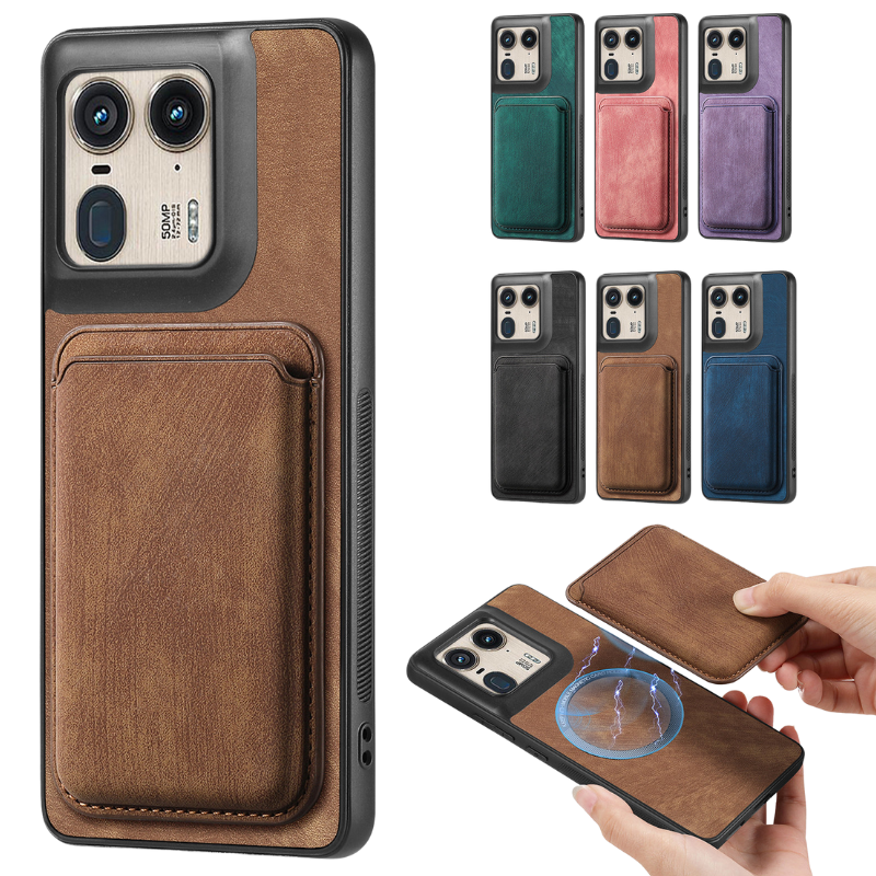[With Magnetic Card Holder] Motorola Moto E20/30 Leather Shockproof Essentials Series Case - i-Station Mobile Phone & Electronic Device Repair and Accessories