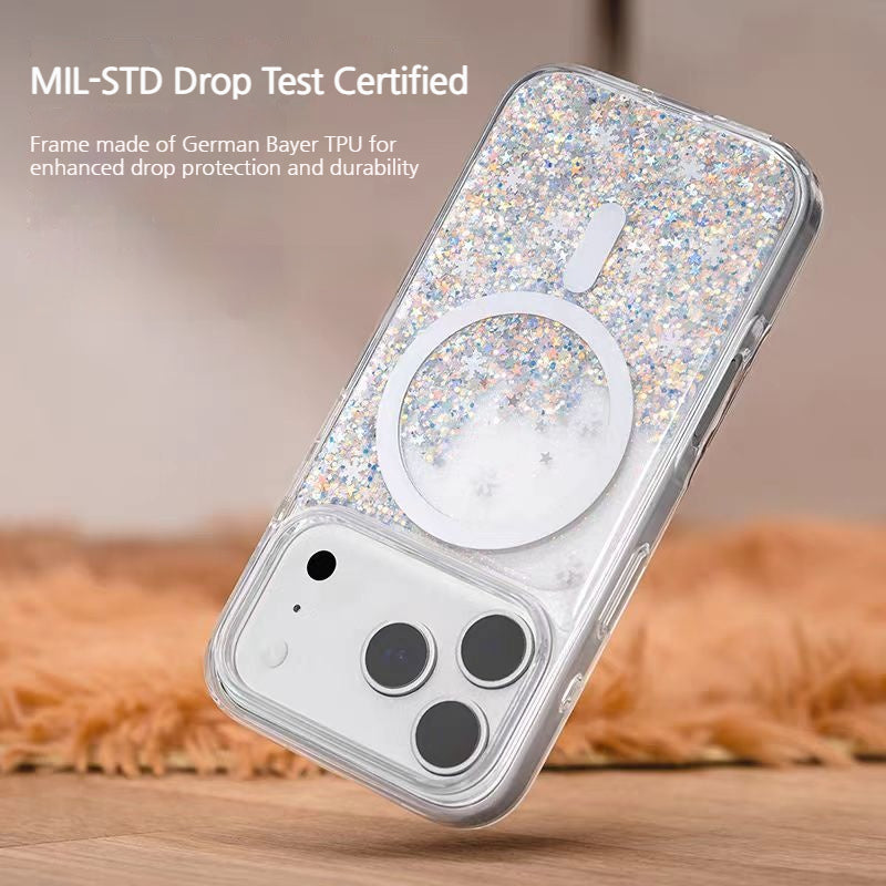 Load image into Gallery viewer, [Magsafe Compatible] Apple iPhone 17/Air/Pro/Max - SwitchEasy 3D Liquid Glitter Shockproof Phone Case
