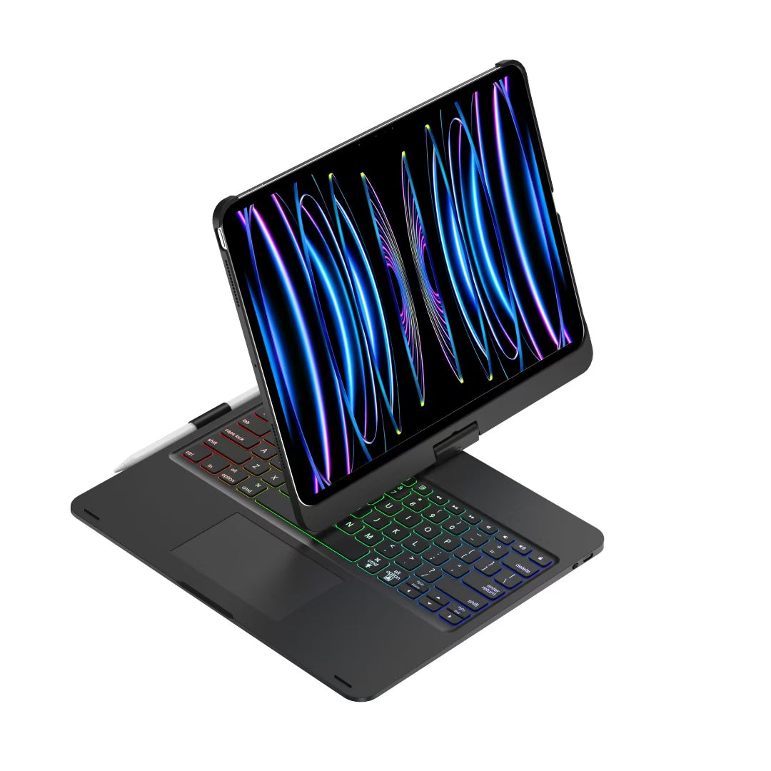 Apple iPad 7/8/9 10.2'' 7/8/9th Gen (2019/2020/2021) 360° Rotating Wireless Touchpad Keyboard Flip Cover Case - i-Station Mobile Phone & Electronic Device Repair and Accessories