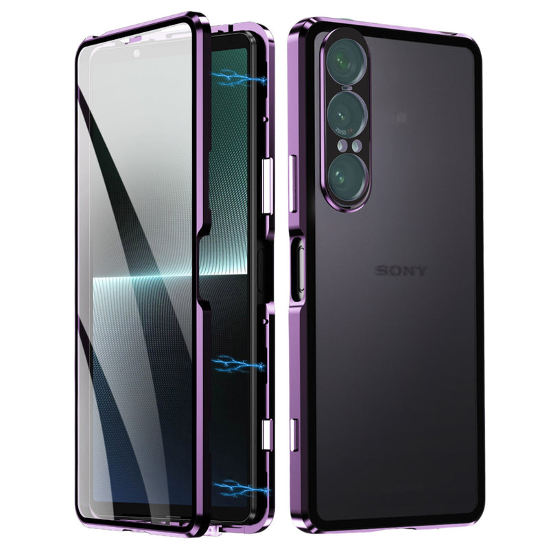 Load image into Gallery viewer, Sony Xperia 1 VII - Metal Frame Dual-Sided Clear Glass Phone Case
