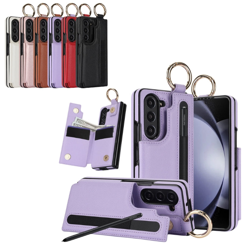 Load image into Gallery viewer, [With Card Slot] Samsung Galaxy Z Fold 5 (SM-F946) - Business PU Leather Wallet Series Case
