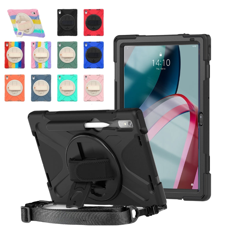 Load image into Gallery viewer, [Built-in Kickstand] Lenovo Tab P11 Pro Gen 2 (2nd Gen) 11.2&quot; 2022 (TB-132FU/TB-138FC) - Silicone Full Covered Heavy Duty Series Case With Adjustable Hand Strap
