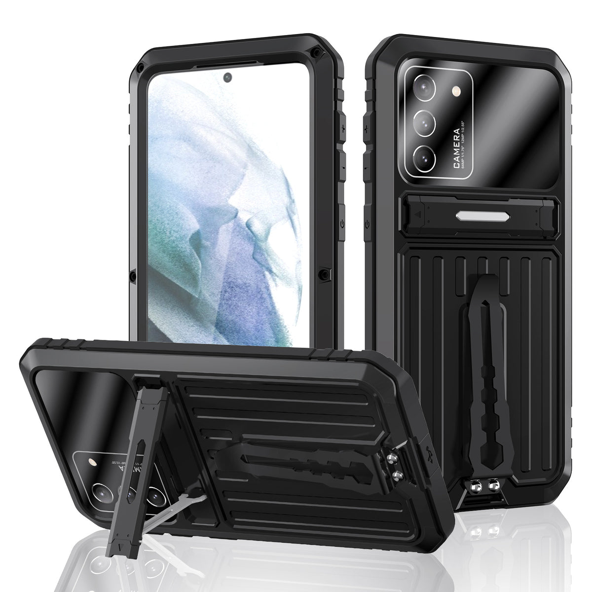[With Metal Stand] Samsung Galaxy S23 Ultra 5G (SM-S918) - Shockproof Heavy Duty Series Case - i-Station Mobile Phone & Electronic Device Repair and Accessories