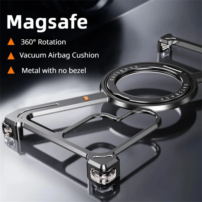 Load image into Gallery viewer, [Magsafe Compatible] Samsung Galaxy S24/Plus/Ultra - Metal Frameless 360° Rotatable Magnetic Stand Series Case
