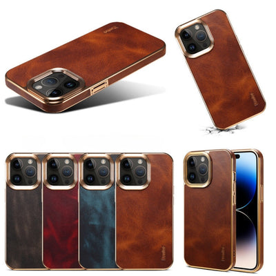 Apple iPhone 12/Pro/Max - Oil Waxed Full Grain Anti-Scratch Shockproof Drop Proof Genuine Leather Series Case - i-Station Mobile Phone & Electronic Device Repair and Accessories