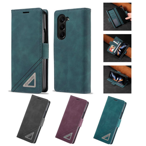 [With Card Slot] Samsung Galaxy Fold 3 (SM-F926) - Business PU Leather Wallet Series Stand Case