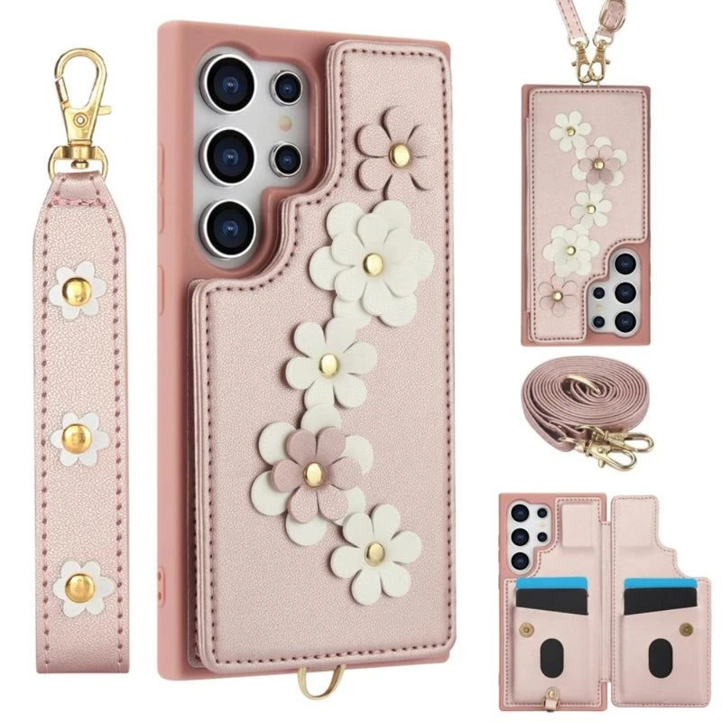 Load image into Gallery viewer, [With Card Slot] Samsung Galaxy A13 4G/5G/A04S/A04/M13 5G - Flower-decorated Leather Wallet Series Stand Case
