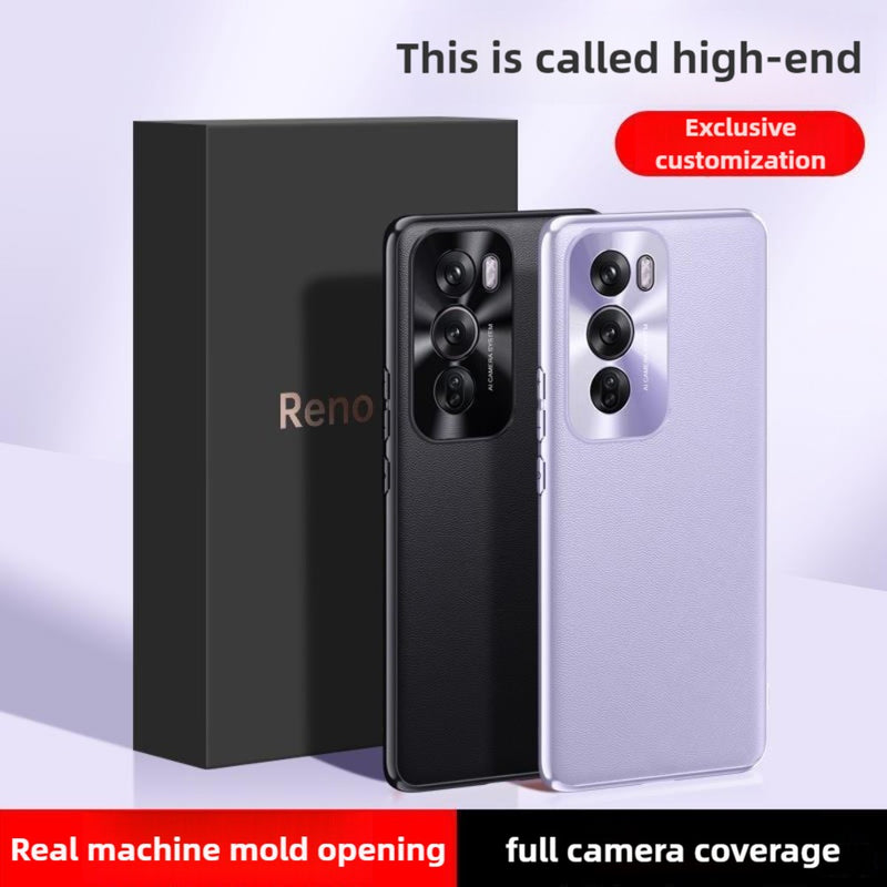 Load image into Gallery viewer, OPPO Reno 12 Pro 5G (CPH2629) - Simple PU Leather Metal Lens Ring Essentials Series Case
