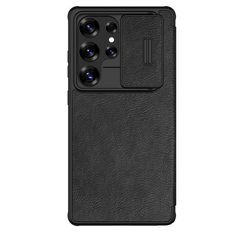 Load image into Gallery viewer, [Built-in Slot] Samsung Galaxy S25/Plus/Ultra - Nillkin Lens Slide Cover Anti-Peeping Flip Leather Case
