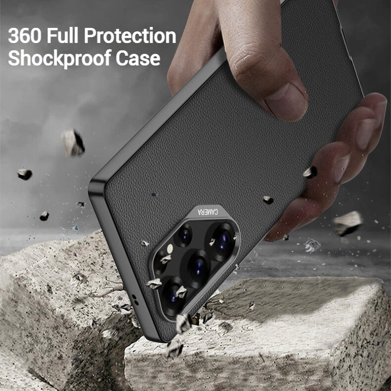 Load image into Gallery viewer, Samsung Galaxy S25 Ultra High-End Leather Full Coverage Shockproof Essential Case
