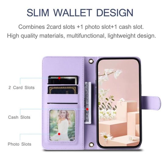 [With Card Slot] Samsung Galaxy S22/Plus/Ultra - Women Crossbody PU Leather Flip Wallet Series Stand Case With Lanyard