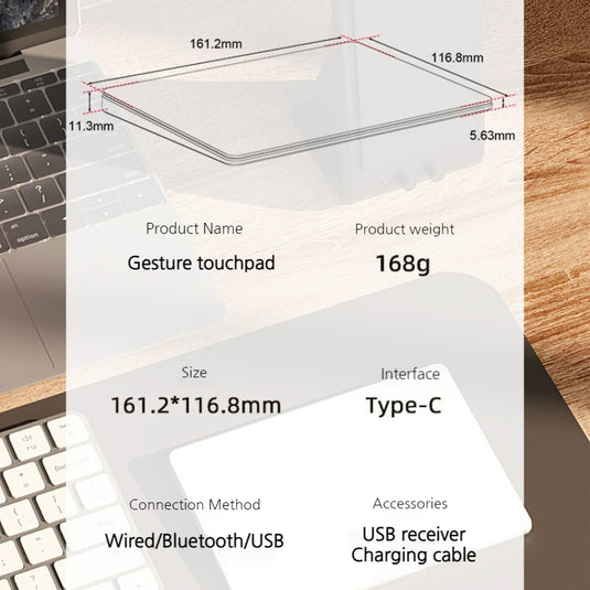 Multifunctional Tri-Mode Bluetooth Gesture Touchpad for Laptop - i-Station Mobile Phone & Electronic Device Repair and Accessories