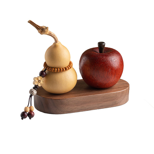 Natural Gourd Plum Blossom Pendant Walnut Wood Base Car Dashboard Ornament Handmade Carving Premium Gift - i-Station Mobile Phone & Electronic Device Repair and Accessories