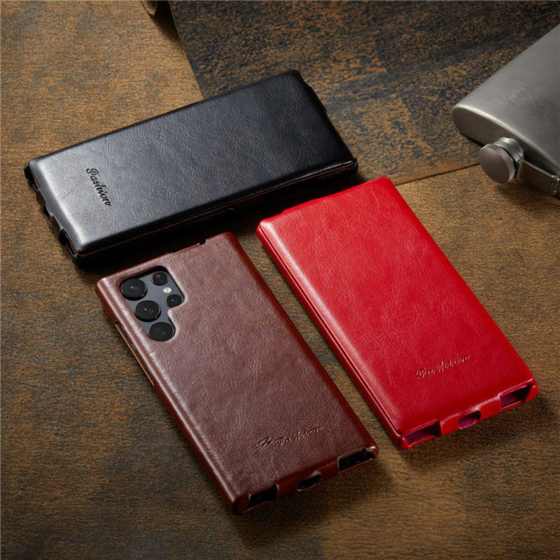 Load image into Gallery viewer, Samsung Galaxy S22/Plus/Ultra - Business Flip Up and Down PU Leather Series Case
