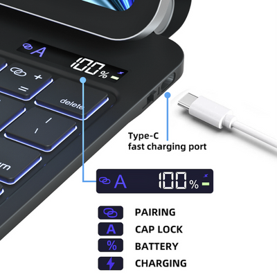 [With Touchpad][Magic Keybord] Apple iPad Pro 11-inch M4 (2024) Smart Multi-Touch Trackpad Magnetic Wireless Keyboard Case With RGB Backlit - i-Station Mobile Phone & Electronic Device Repair and Accessories