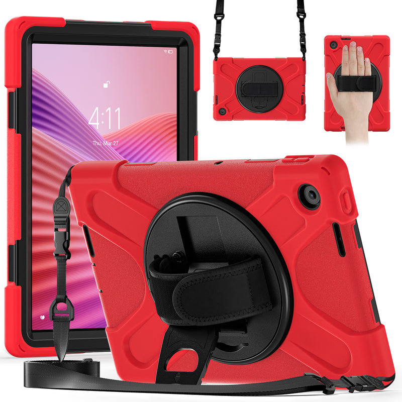 Load image into Gallery viewer, [Built-in Stand] Lenovo Tab 10.1&quot; 2025 (TB311FU/TB311XU) - Kid Shockproof Heavy Duty Series Case With Shoulder Strap
