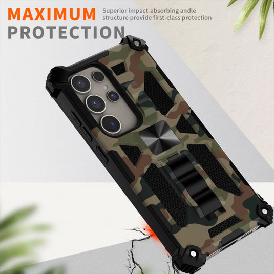 [Built-in Stand] Samsung Galaxy A56 (SM-A566) - Camouflage Shockproof Heavy Duty Series Case