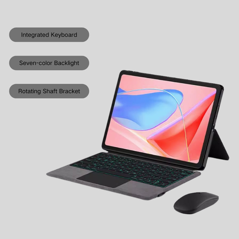 Load image into Gallery viewer, Lenovo Tab 10.1&quot; 2025 (TB311FU/TB311XU) - Black Integrated Bluetooth Keyboard Case With Backlight and TouchPad
