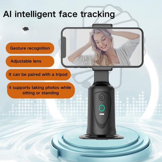 Q9 Smart Tracking Gimbal 360° Face Tracking Stabilizer Live Streaming Magic Device Phone Desktop Stand - i-Station Mobile Phone & Electronic Device Repair and Accessories