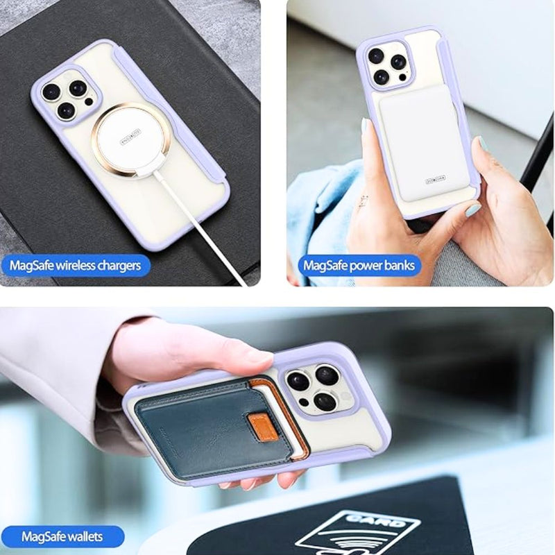 Load image into Gallery viewer, [With Card Slot][Magsafe Compatible] Apple iPhone 14/Plus/Pro/Max - Magnetic Catch Transparent Shockproof Flip PU Leather Wallet Series Case
