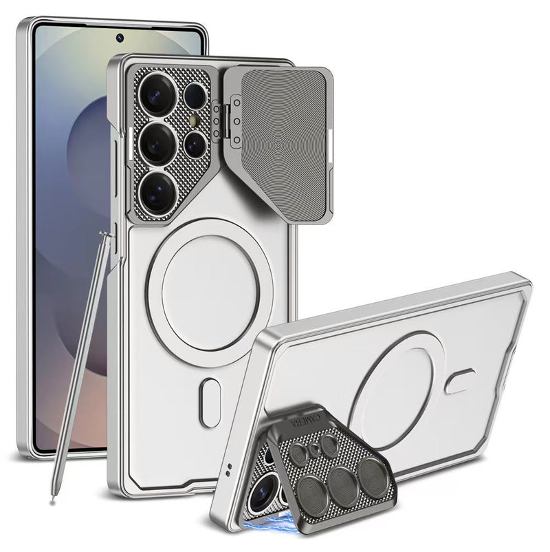 Load image into Gallery viewer, [Magsafe Compatible] Samsung Galaxy S23 Ultra 5G (SM-S918) - Metal Lens Protection Shockproof Kickstand Series Case

