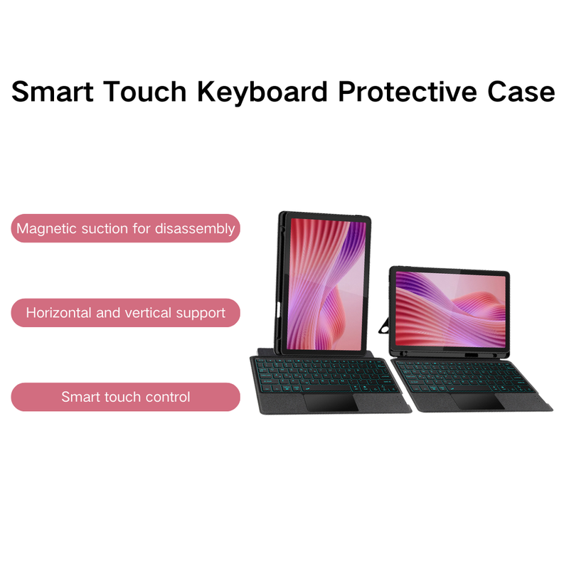 Load image into Gallery viewer, Lenovo Idea Tab Pro 12.7&quot; 2025 (TB373FU/TB375FC) - Smart Detachable Type Touch Keyboard Case with Backlight
