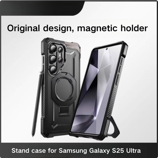 Samsung Galaxy S25 Ultra (SM-S938) - SUPCASE High-Power Magnetic Matte Transparent Heavy Duty Series Stand Case