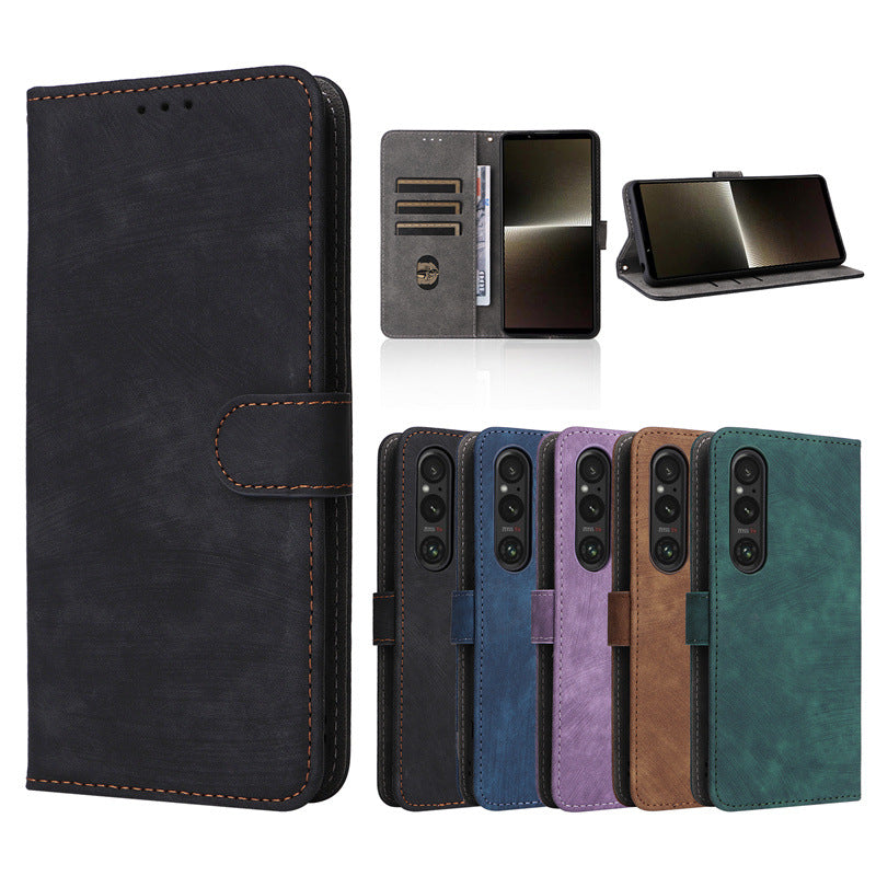 Load image into Gallery viewer, Sony Xperia 10 VI - Business PU Leather Wallet Series Stand Case With a lanyard
