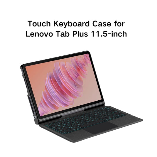Lenovo Tab Plus 11.5" 2024 (TB-351FU) - Black Detachable Magnetic Bluetooth Keyboard Case With Backlight and Touchpad