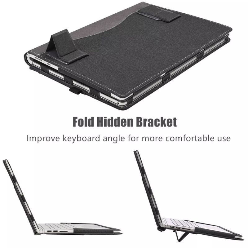 Load image into Gallery viewer, Microsoft Surface Book 2/3 Gen 15&quot; - PU Leather Detachable Laptop Stand Protective Sleeves Case
