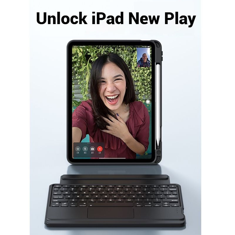 Load image into Gallery viewer, [Detachable][With Backlit] Apple iPad 11 11&#39;&#39; 11th Gen (2025) A16 - Wireless Bluetooth Smart Control Touch Keyboard Case
