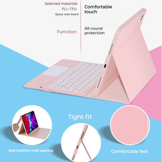 [Detachable Keyboard] Samsung Galaxy Tab S6 Lite 10.4’’ 2020/2022 - Smart Wireless Trackpad Keyboard Flip Case With Pen Slot