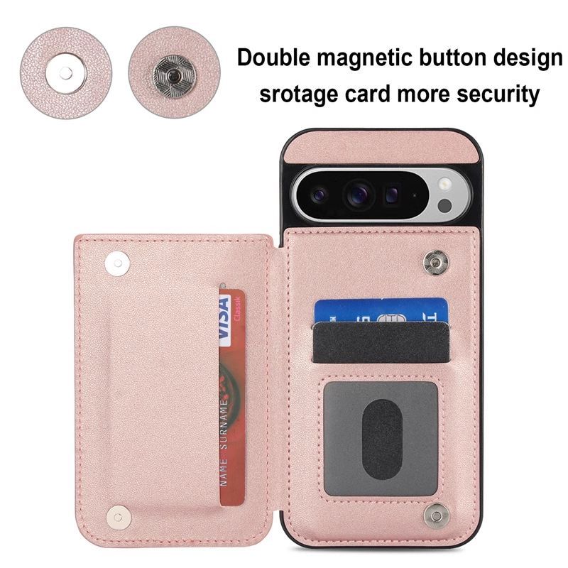 Load image into Gallery viewer, [With Card Slot] Google Pixel 8/Pro/8A - Argyle Pattern Leather Card Holder With Button Wallet Series Case
