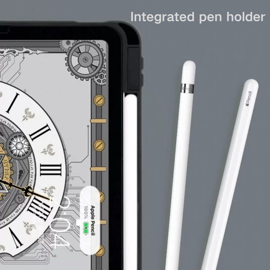 [With Pen Slot] Apple iPad Air 4th/5th Gen (2020/2022) 10.9" - Acrylic Mechanical Age Elements Fashion-Forward Series Case